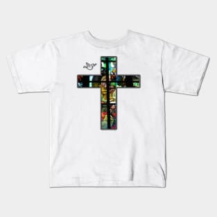 Stain Glass Cross Kids T-Shirt